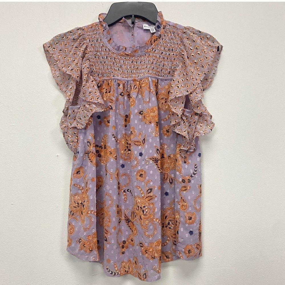 Floral Ruffle Sleeve Dress